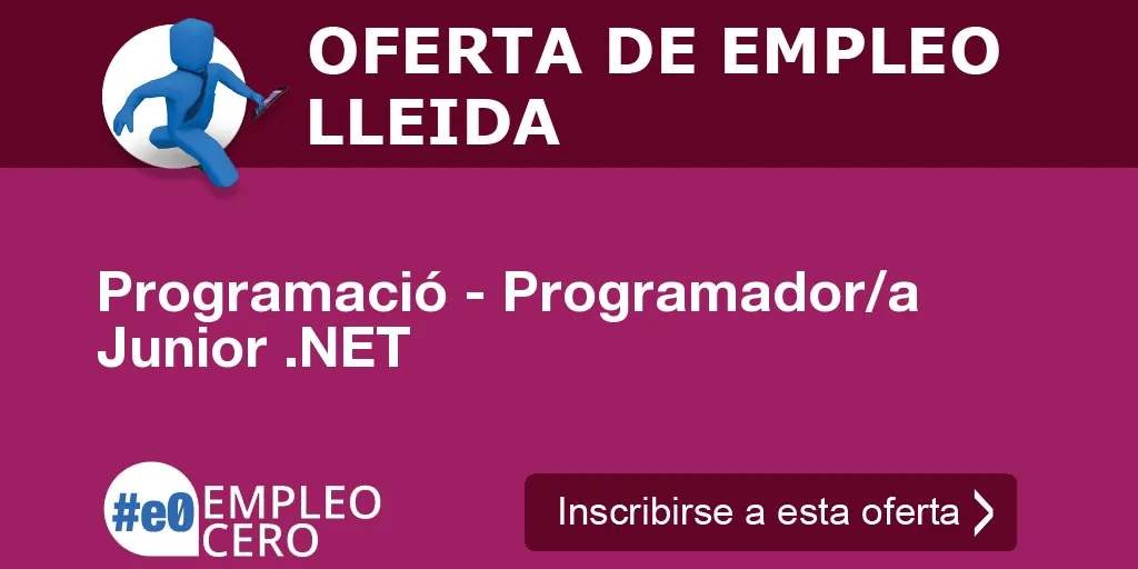 Programació - Programador/a Junior .NET Programació - Programador/a Junior .NET