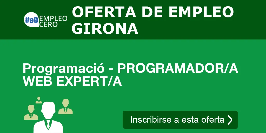 Programació - PROGRAMADOR/A WEB EXPERT/A Programació - PROGRAMADOR/A WEB EXPERT/A