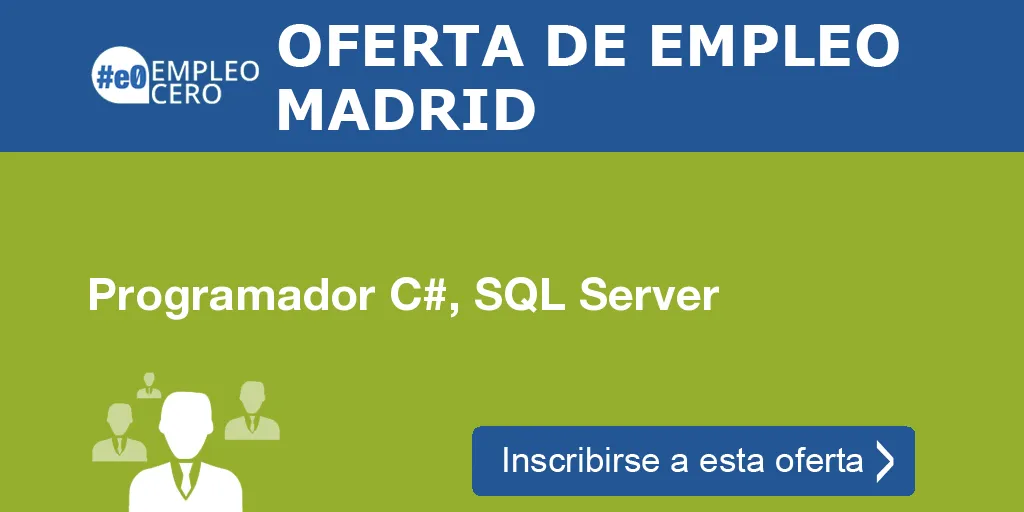 Programador C#, SQL Server Programador C#, SQL Server