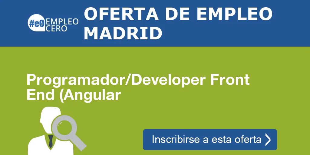 Programador/Developer Front End (Angular Programador/Developer Front End (Angular