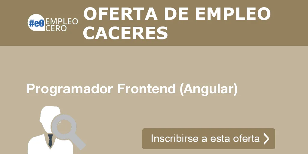 Programador Frontend (Angular) Programador Frontend (Angular)