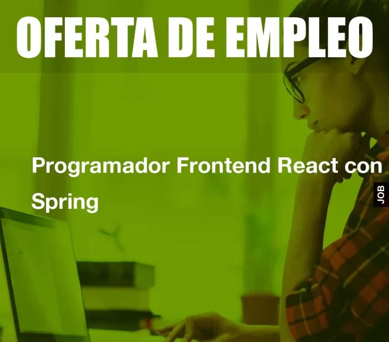 Programador Frontend React con Spring