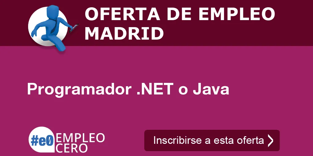 Programador .NET o Java Programador .NET o Java