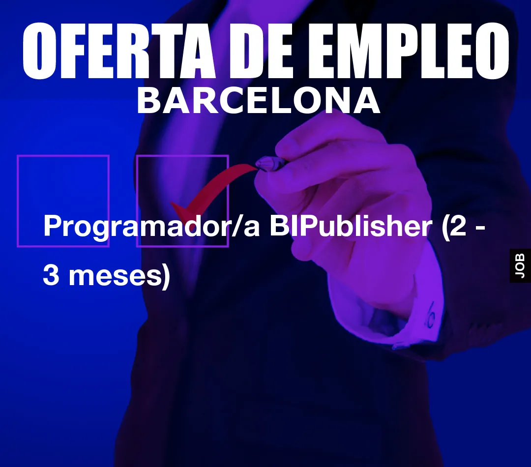 Programador/a BIPublisher (2 - 3 meses) Programador/a BIPublisher (2 - 3 meses)