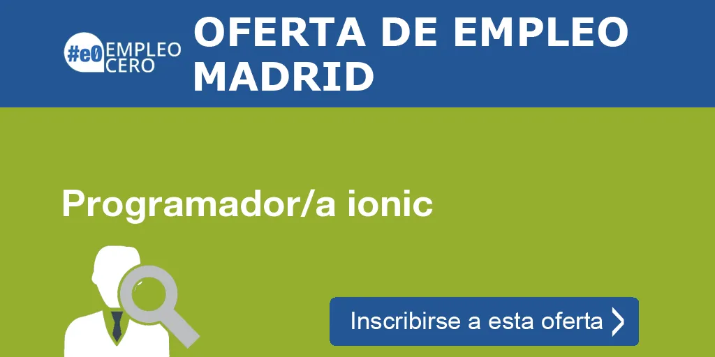 Programador/a ionic Programador/a ionic