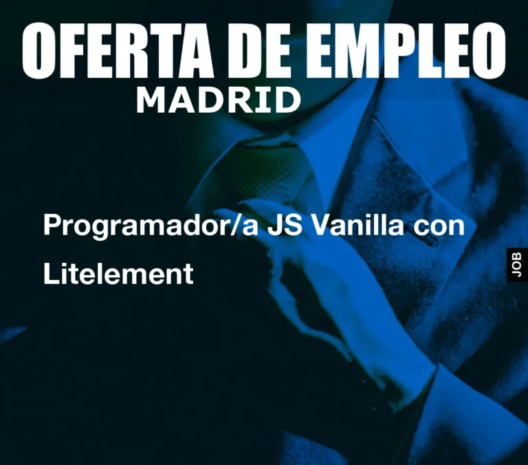 Programador/a JS Vanilla con Litelement