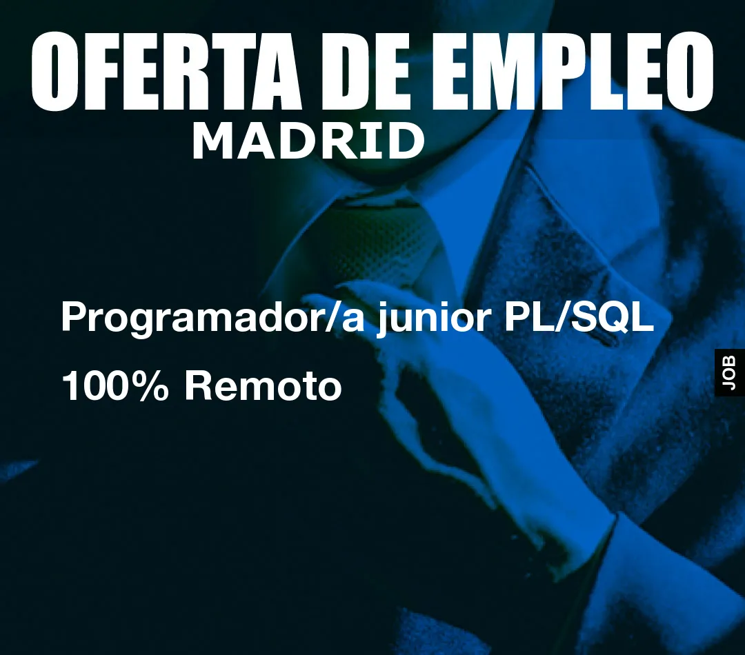 Programador/a junior PL/SQL 100% Remoto Programador/a junior PL/SQL 100% Remoto