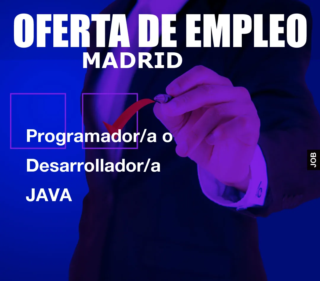 Programador/a o Desarrollador/a JAVA Programador/a o Desarrollador/a JAVA