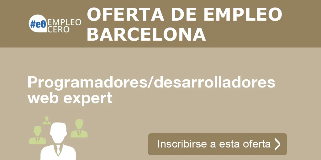 Programadores/desarrolladores web expert