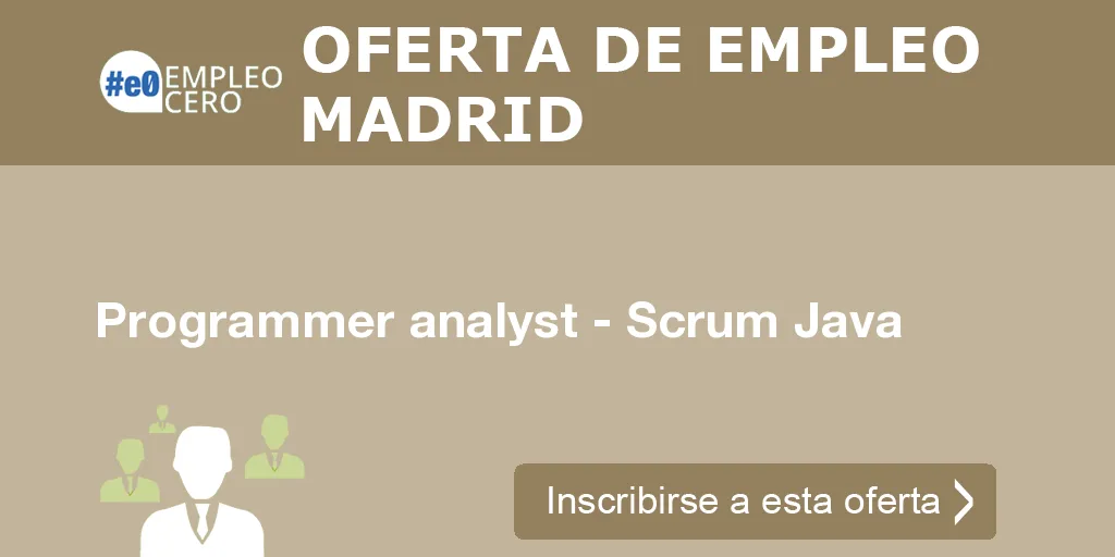 Programmer analyst - Scrum Java Programmer analyst - Scrum Java