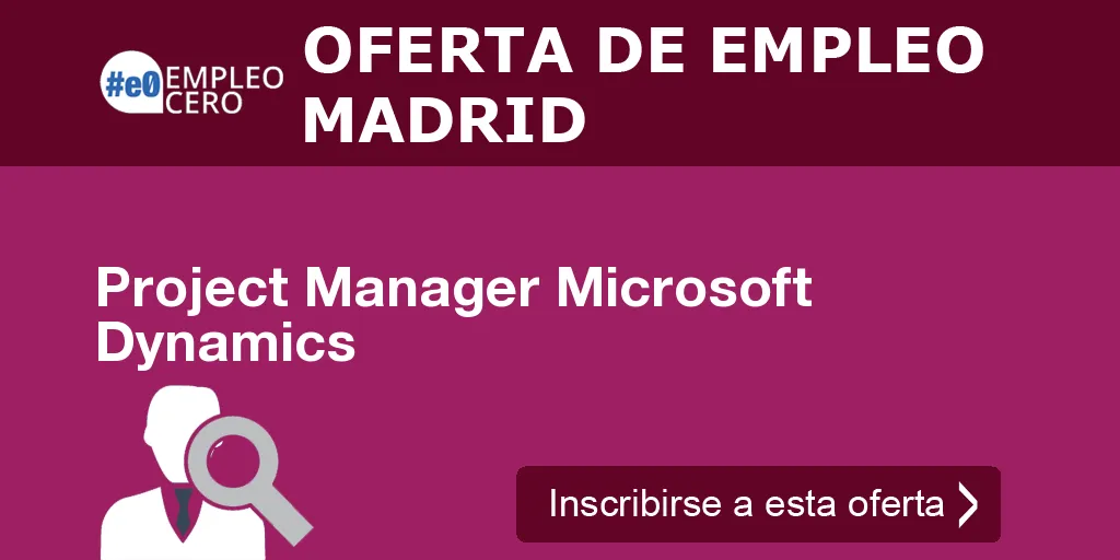 Project Manager Microsoft Dynamics Project Manager Microsoft Dynamics
