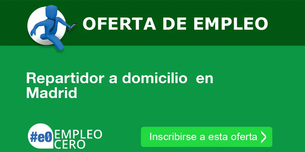 Repartidor a domicilio en Madrid Repartidor a domicilio en Madrid