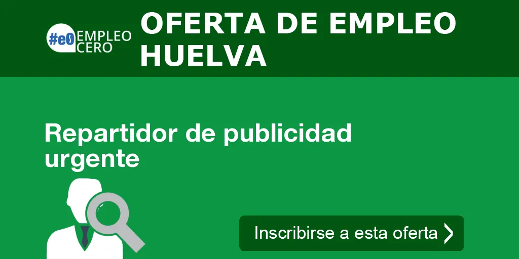Repartidor de publicidad urgente Repartidor de publicidad urgente