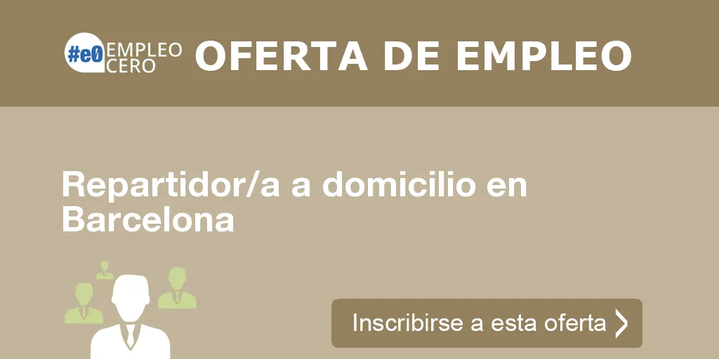 Repartidor/a a domicilio en Barcelona
