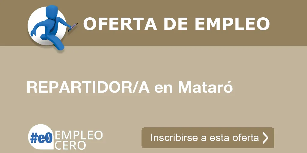 REPARTIDOR/A en Mataró REPARTIDOR/A en Mataró