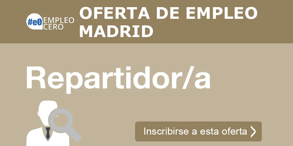 Repartidor/a