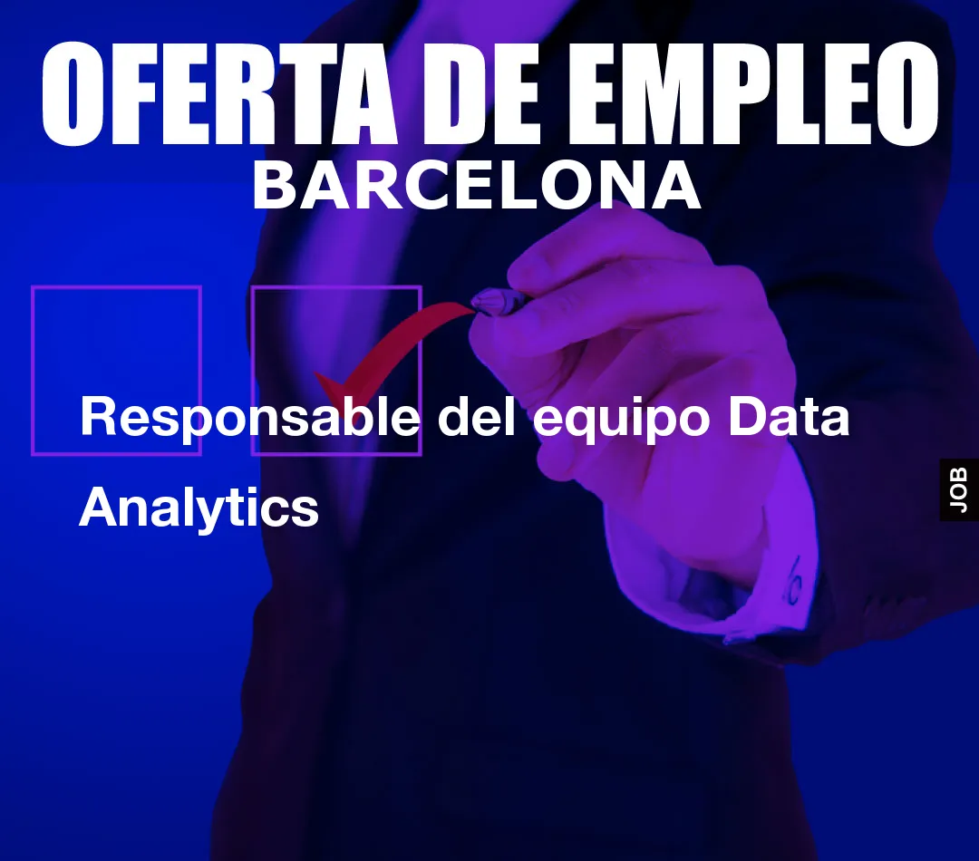 Responsable del equipo Data Analytics