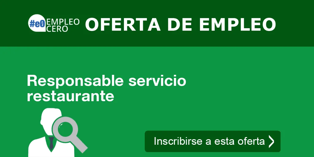 Responsable servicio restaurante Responsable servicio restaurante