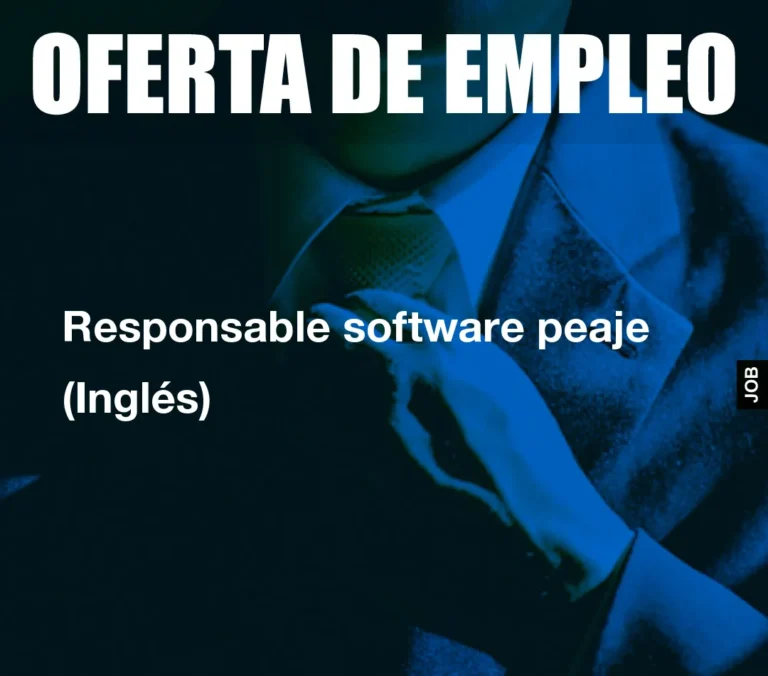 Responsable software peaje (Inglés)