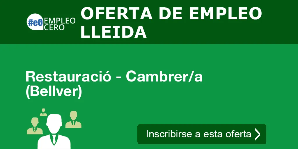 Restauració - Cambrer/a (Bellver)