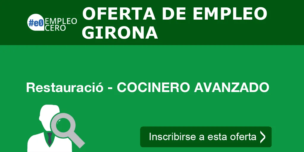 Restauració - COCINERO AVANZADO