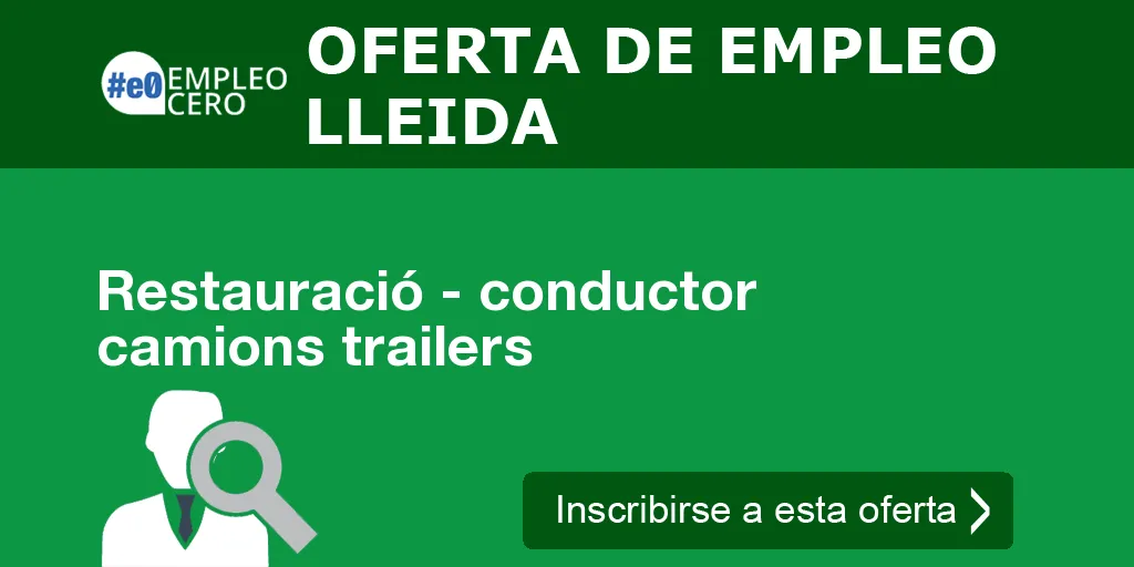 Restauració - conductor camions trailers