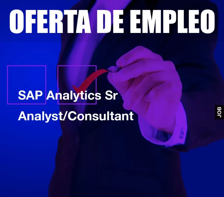 SAP Analytics Sr Analyst/Consultant