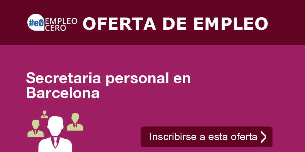 Secretaria personal en Barcelona Secretaria personal en Barcelona