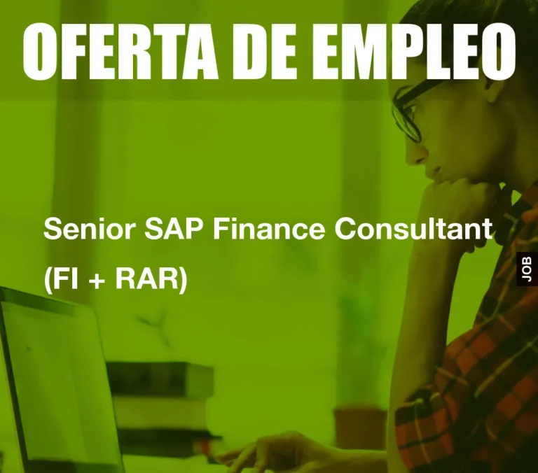 Senior SAP Finance Consultant (FI + RAR)