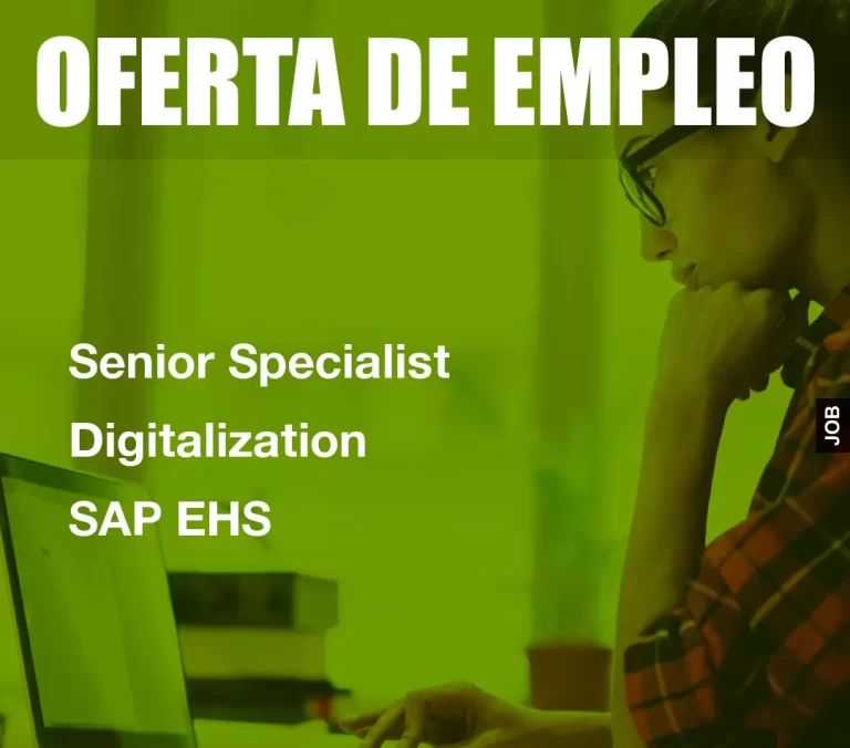 Senior Specialist Digitalization SAP EHS