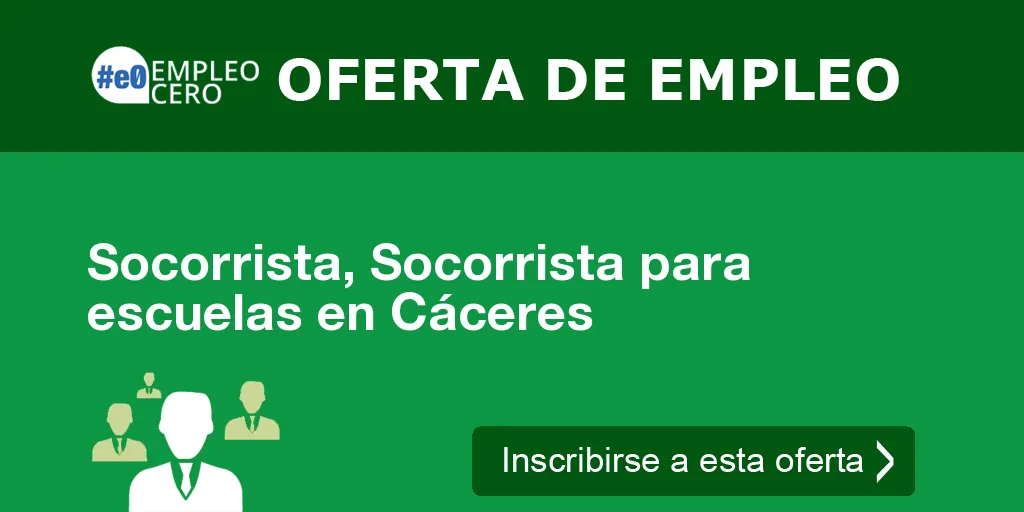 Socorrista, Socorrista para escuelas en Cáceres
