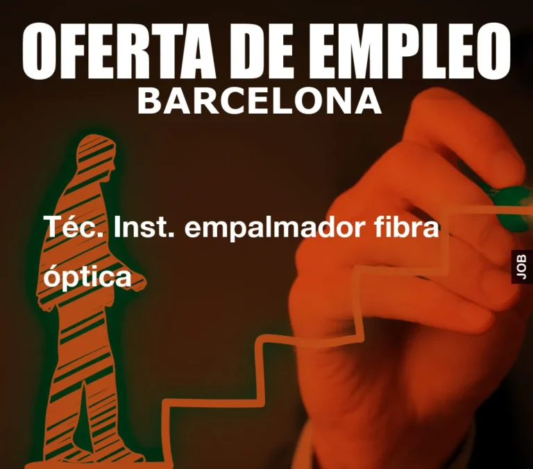 Téc. Inst. empalmador fibra óptica