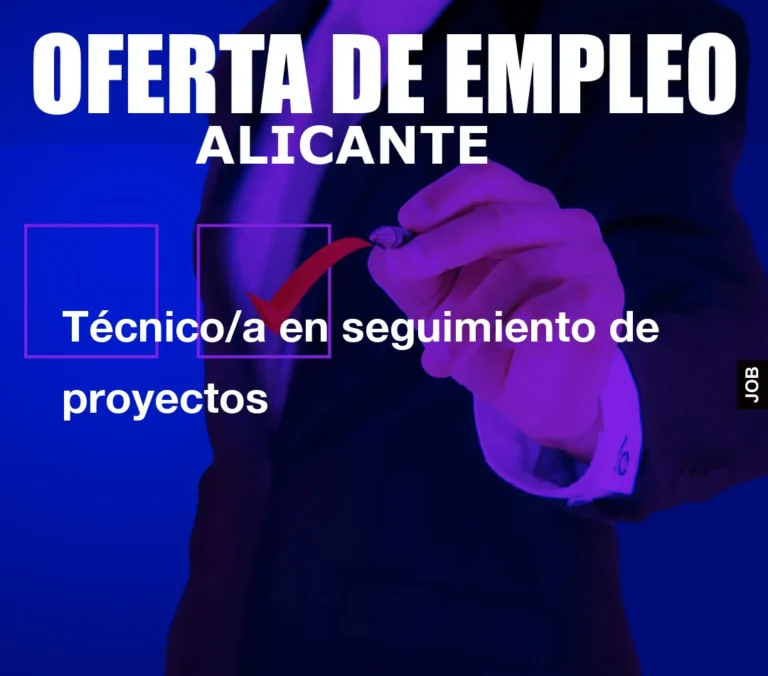 Técnico/a en seguimiento de proyectos