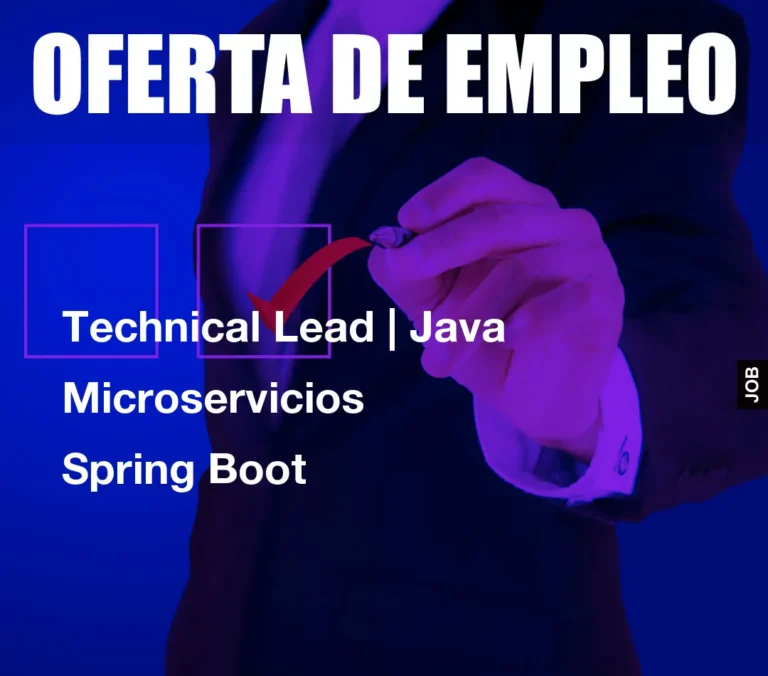 Technical Lead | Java Microservicios   Spring Boot