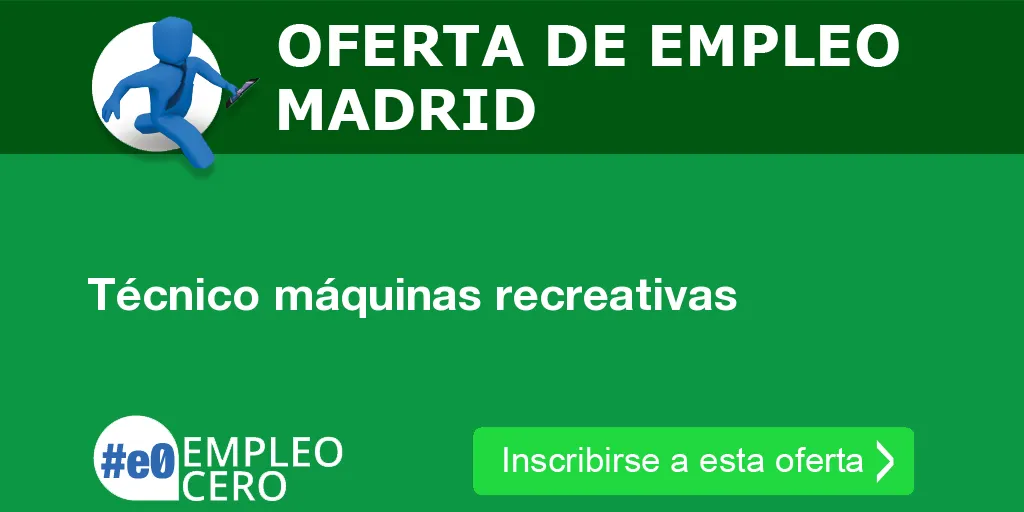 Técnico máquinas recreativas
