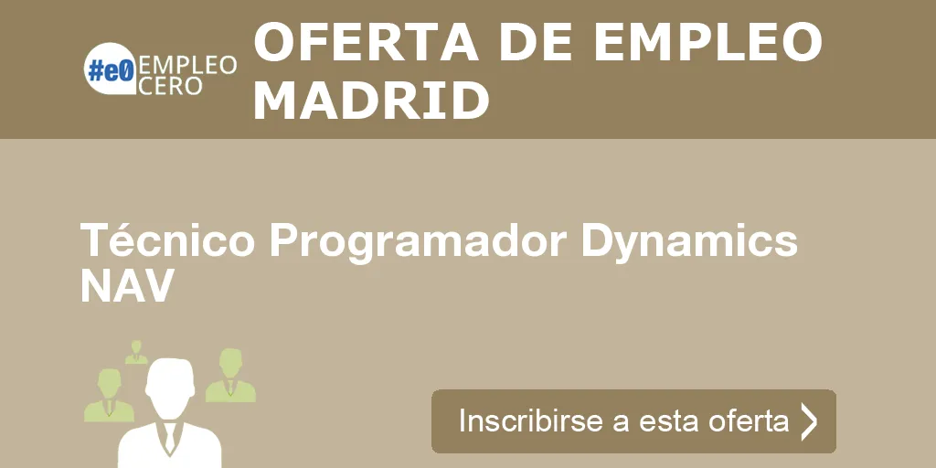 Técnico Programador Dynamics NAV Técnico Programador Dynamics NAV
