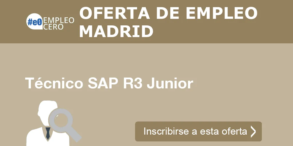 Técnico SAP R3 Junior Técnico SAP R3 Junior