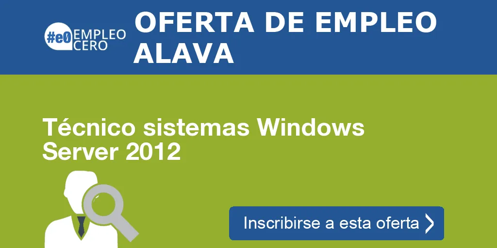 Técnico sistemas Windows Server 2012 Técnico sistemas Windows Server 2012
