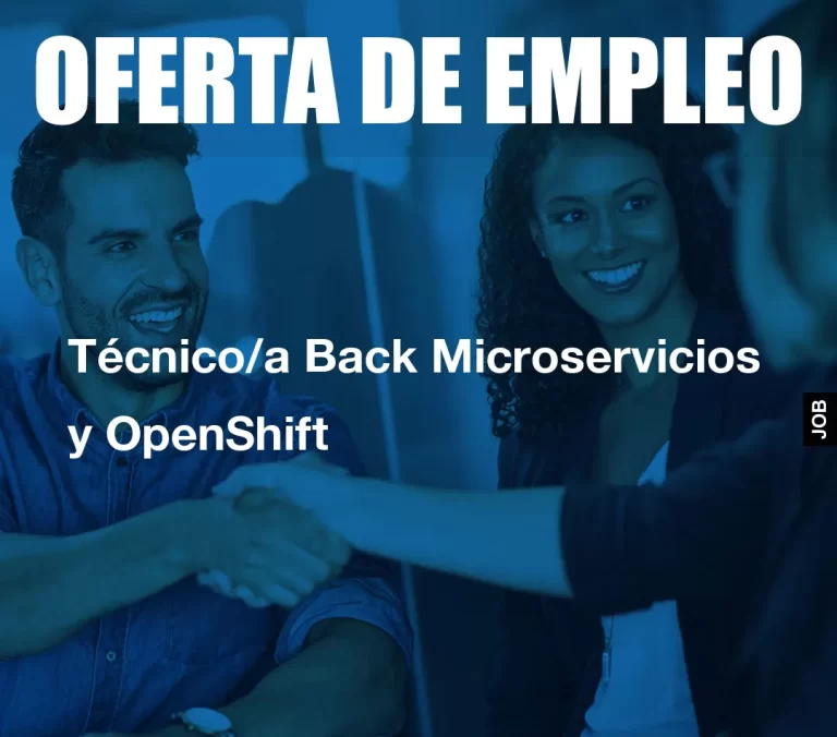 Técnico/a Back Microservicios y OpenShift