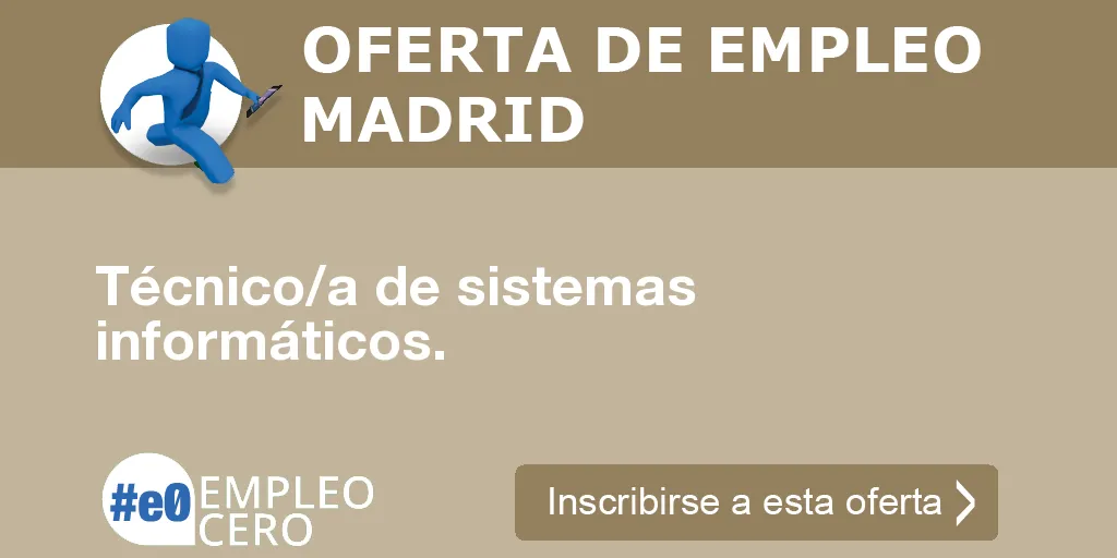Técnico/a de sistemas informáticos. Técnico/a de sistemas informáticos.