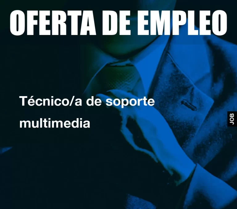 Técnico/a de soporte multimedia