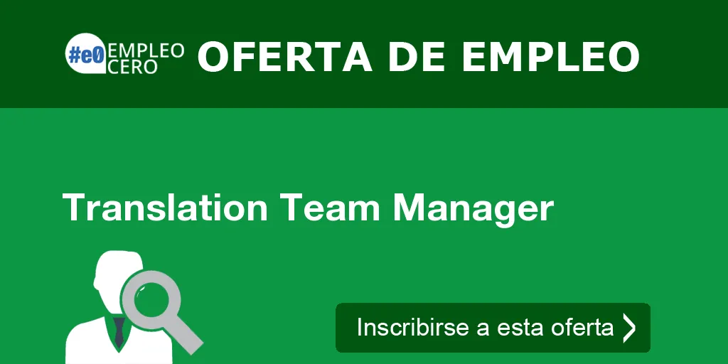 Translation Team Manager Translation Team Manager