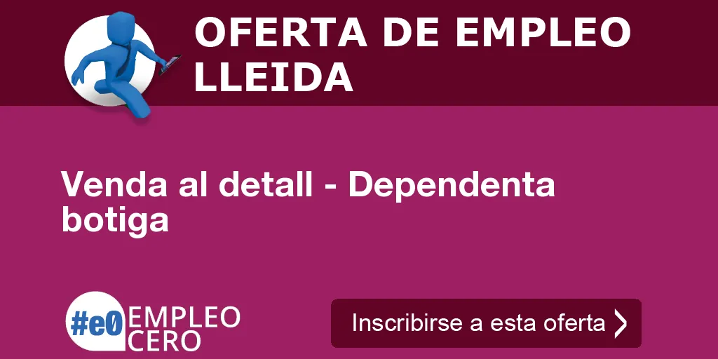Venda al detall - Dependenta botiga