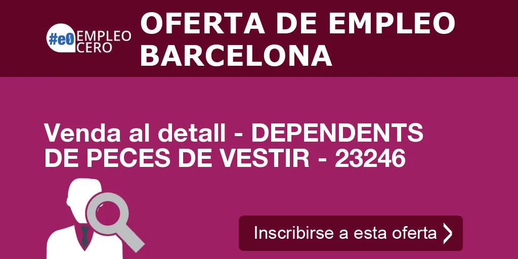 Venda al detall - DEPENDENTS DE PECES DE VESTIR - 23246