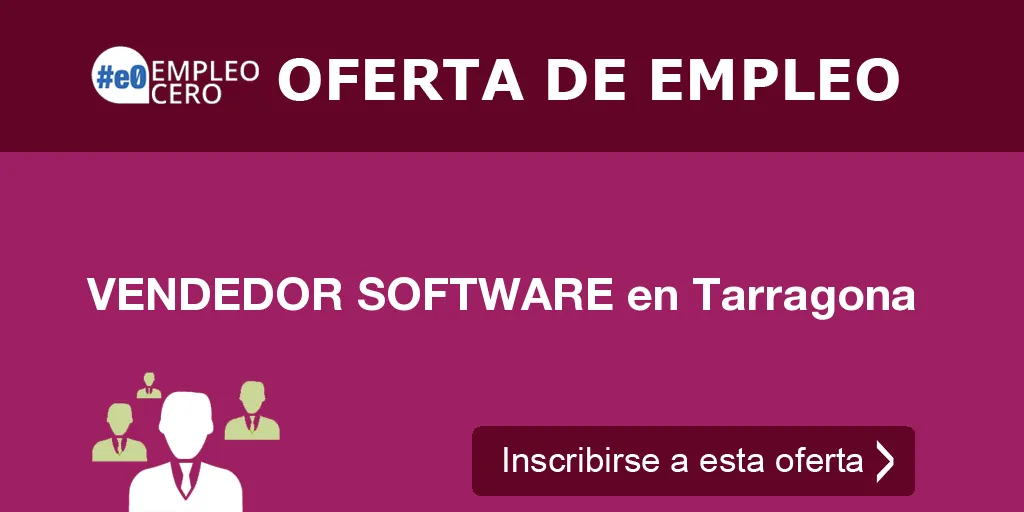 VENDEDOR SOFTWARE en Tarragona