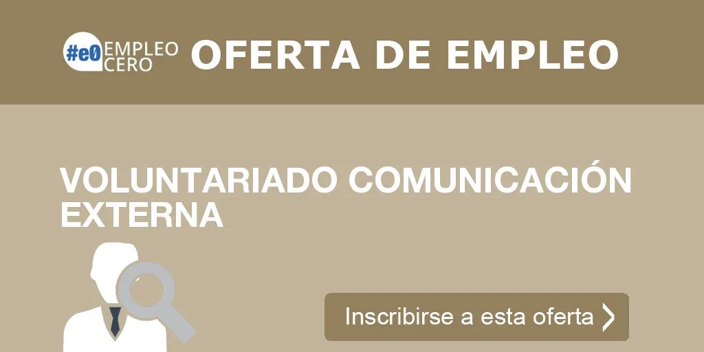 VOLUNTARIADO COMUNICACIÓN EXTERNA