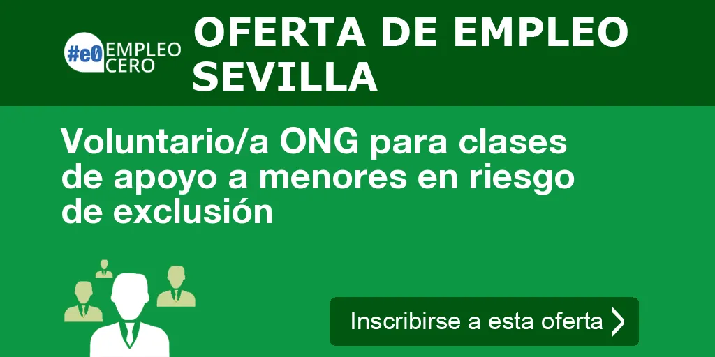Voluntario/a ONG para clases de apoyo a menores en riesgo de exclusión Voluntario/a ONG para clases de apoyo a menores en riesgo de exclusión