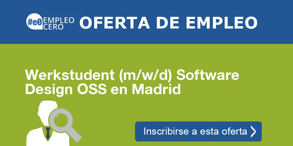Werkstudent (m/w/d) Software Design OSS en Madrid